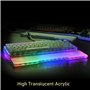 MAMBASNAKE Repose-poignet pour Full Size 100% Clavier – Wrist Rest – Premier Acrylique Transparent – Pieds en Caoutchouc Antidér