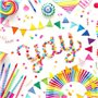Huture Confetti à Pois Ronds Multicolores Confetti de Table Étoiles Métalliques Paillettes de Papier Paillettes d'aluminium pour