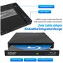 TOMVYTER 7 en 1 Portable Lecteur Blu-Ray Externe, Blu Ray Externe Lecteur USB3.0 Type -C,Graveur CD Externe Portable avec Emplac