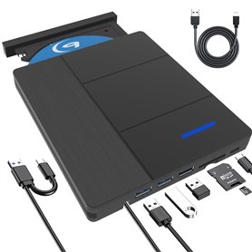 7 en 1 Lecteur Blu-Ray Externe ，Portable Blu Ray Externe Lecteur