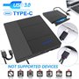 7 en 1 Lecteur Blu-Ray Externe ，Portable Blu Ray Externe Lecteur,USB3.0 Type -C ,Graveur CD Externe Portable avec Emplacement po