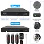 7 en 1 Lecteur Blu-Ray Externe ，Portable Blu Ray Externe Lecteur,USB3.0 Type -C ,Graveur CD Externe Portable avec Emplacement po