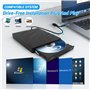 Portable Blu Ray Externe Lecteur,7 en 1 Lecteur Blu-Ray Externe USB3.0 Type -C ,Graveur CD Externe Portable avec Emplacement pou