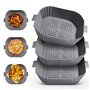 3 Pièces Moule Silicone Air Fryer: Réutilisable Accessoires Air Fryer Plat pour Air Fryer Remplacer le Papier Cuisson AirFryer -