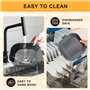 3 Pièces Moule Silicone Air Fryer: Réutilisable Accessoires Air Fryer Plat pour Air Fryer Remplacer le Papier Cuisson AirFryer -