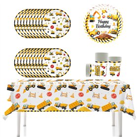 YINcrinx Vaisselle de fête pour camion de chantier