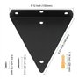 PINGEUI Lot de 6 supports d'étagère en métal noir - 140 x 130 x 26 mm - Support d'étagère murale invisible - Triangle caché - Su