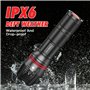 HAUSBELL Lot de 2 lampes de poche LED 2000 lumens super lumineuses avec 5 modes, mise au point zoomable, alimentée par piles, la