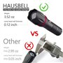 HAUSBELL Lot de 2 lampes de poche LED 2000 lumens super lumineuses avec 5 modes, mise au point zoomable, alimentée par piles, la