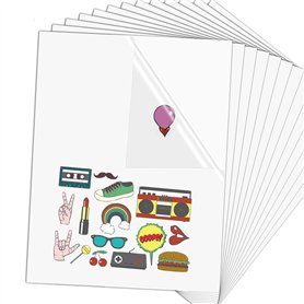 25 Feuilles Papier Autocollant Transparent