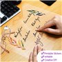 25 Feuilles Papier Autocollant Transparent,Autocollants Vinyle Jet D'encre A4,Film Autocollant Papier D'impression, Film Autocol