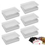 TARKDAK Boîte à Cartes 6PCS Boîte Transparente de Rangement Plastique Conteneurs de Stockage Bijoux Organisateur Boîte Plastique
