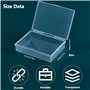 TARKDAK Boîte à Cartes 6PCS Boîte Transparente de Rangement Plastique Conteneurs de Stockage Bijoux Organisateur Boîte Plastique