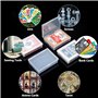 TARKDAK Boîte à Cartes 6PCS Boîte Transparente de Rangement Plastique Conteneurs de Stockage Bijoux Organisateur Boîte Plastique