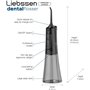 Liebssen Jet Dentaire Hydropulseur dentaires Fonctionnement à un bouton 6 intensités d'eau 5 embouts IPX7 Réservoir de 300 ml po