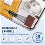 Liebssen Jet Dentaire Hydropulseur dentaires Fonctionnement à un bouton 6 intensités d'eau 5 embouts IPX7 Réservoir de 300 ml po