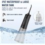 Liebssen Jet Dentaire Hydropulseur dentaires Fonctionnement à un bouton 6 intensités d'eau 5 embouts IPX7 Réservoir de 300 ml po