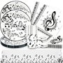 Vaisselle de fête musicale