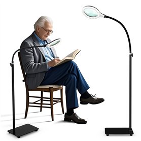 Delixike Loupe avec lumière et support