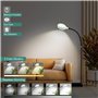 Delixike Loupe avec lumière et support, lampe loupe avec col de cygne flexible, loupe à intensité variable avec 54 LED pour pers