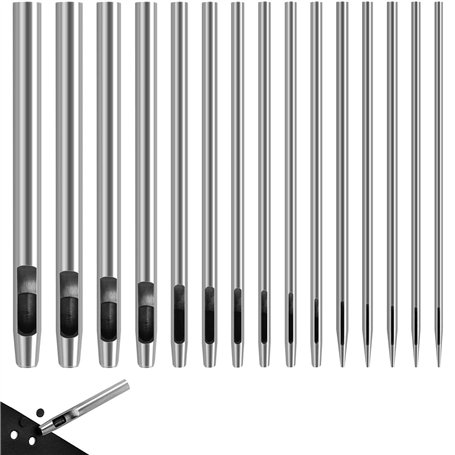 15pcs Poinçon Creux En Cuir