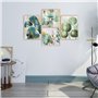DCIDBEI 30x40/30CM Diamond Painting Feuilles Vert et Doré, Élégant Simple 5D Diamant Peinture Luxe, Broderie Diamant Kit Complet
