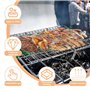 Udbrud Panier Grille pour Barbecue, Panier de Barbecue en Acier Inoxydable avec 1 Sac de Rangement et 2 Brosses en Silicone pani