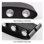 CHEVVY Applique Murale LED Noir 8W Applique Intérieur/Exterieur Murale IP65 Lampe Blanche Chaude 3000K Murale Moderne Carré Up D