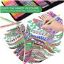 Melifluo Lot de 120 Stylos Gel Pailletés - 60 Couleurs avec 60 Recharges dans un Étui à Fermeture Éclair pour Coloriage Adulte e