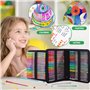 Melifluo Lot de 120 Stylos Gel Pailletés - 60 Couleurs avec 60 Recharges dans un Étui à Fermeture Éclair pour Coloriage Adulte e