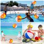 mizikuu Ballon De Plage, 6 Pièces Ballons de Plage Gonflables 30cm Ballon de Plage Coloré Portables Amusant Piscine Balle Jouet 