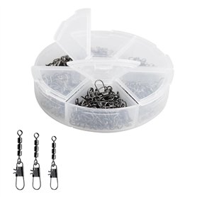 Choisir les professionnels de la pêche : 60 pièces Assortiment de triple tourbillons | Avec boîte de rangement organisante | Ens