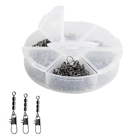 Choisir les professionnels de la pêche : 60 pièces Assortiment de triple tourbillons | Avec boîte de rangement organisante | Ens