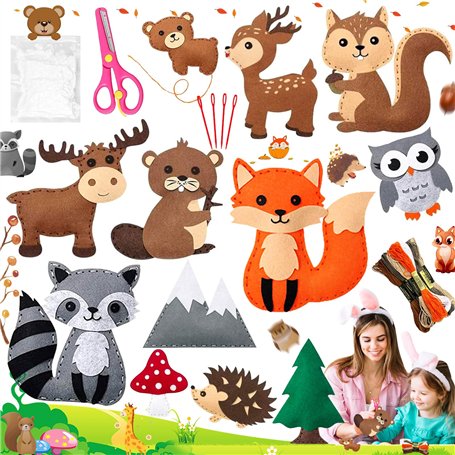 Liekadijiae 32 Pièces Kits de Couture Enfant