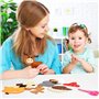 Liekadijiae 32 Pièces Kits de Couture Enfant, Kit de Bricolage en Feutre, Kits d'artisanat en Feutre, Ensemble d'artisanat et de
