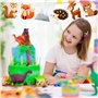 Liekadijiae 32 Pièces Kits de Couture Enfant, Kit de Bricolage en Feutre, Kits d'artisanat en Feutre, Ensemble d'artisanat et de