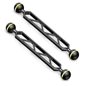 Seafrogs Lot de 2 bras d'extension à double boule en alliage d'aluminium de 20