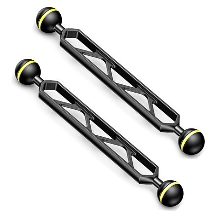 Seafrogs Lot de 2 bras d'extension à double boule en alliage d'aluminium de 20