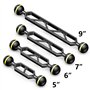 Seafrogs Lot de 2 bras d'extension à double boule en alliage d'aluminium de 20,3 cm, connecteur à rotule de 2,5 cm, bras sous-ma