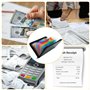 Trieur à compartiments pour A6, organiseur de fichiers avec fermeture éclair, 13 compartiments, porte-documents pour chèques, fa