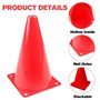 Aoreun 10 Pièces Cônes de Signalisation 18cm, Cônes d'Entraînement Plots de Marquage pour Football, Support de Marqueur en Plast