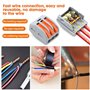 Riisoyu 70 PCS Connecteur Electrique Rapide avec Levier, Bornes de Connexion Automatique 3 Ports Cosse Electrique Blocs de Conne