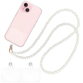 Wugauwor Cordon Telephone Portable Bijoux avec 2 Patchs Universels
