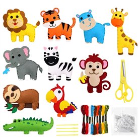 Kit de Couture en Feutre Animal 10 Pièces Feutre Couture Arts et Artisanat