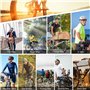 Pédales de Vélo, Pédales de VTT Antidérapantes avec Bandes Antidérapantes et Réflecteurs, 9/16 Pedale Velo Étanches Noir, Pedale