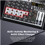 BOMGE Console de mixage audio professionnelle 6 canaux avec effet DSP 99, + 48 V Phantom, Bluetooth, interface USB. Processeur A