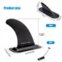 Riisoyu 3PCS Aileron de Surf Détachable, 9 Zoll Anti-Corrosion Ailerons de Planche Surf Renforcés en Nylon Ailerons de Planche d