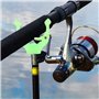 Udbrud Lot de 4 supports de canne à pêche avec clips magnétiques magiques - Support magnétique - Tête de canne à pêche - Réglage