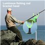 Udbrud Lot de 4 supports de canne à pêche avec clips magnétiques magiques - Support magnétique - Tête de canne à pêche - Réglage