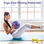 Riisoyu Ballon Pilates 25cm, avec Paille de Gonflage Yoga Ball Anti-Slip Balle de Massage Idéale pour Le Yoga Mini Sports Balls 